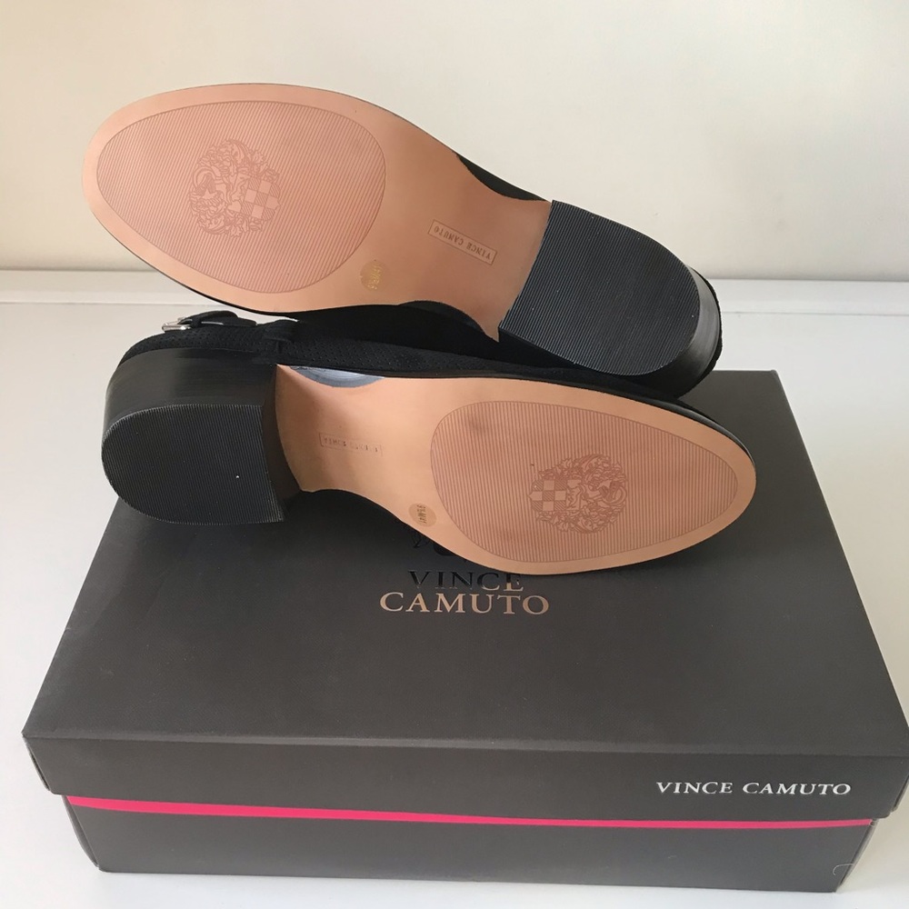 Vince Camuto Parveen Suede Buckle Booties - Picture 8 of 9